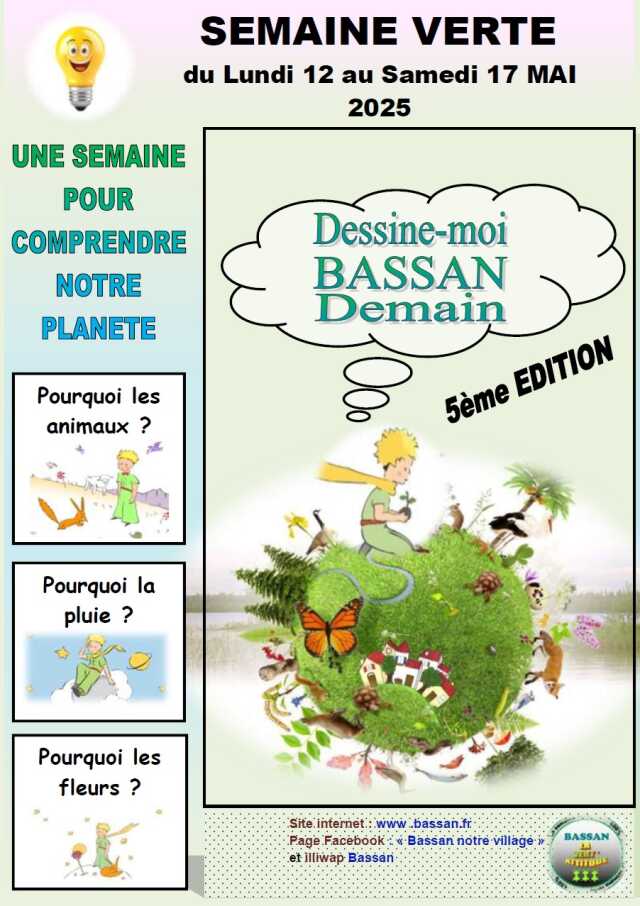 5EME EDITION DE LA SEMAINE VERTE A BASSAN : THEME LA BIODIVERSITE