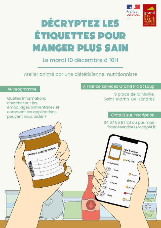 FRANCE SERVICES - DÉCRYPTEZ LES ÉTIQUETTES POUR MANGER PLUS SAIN