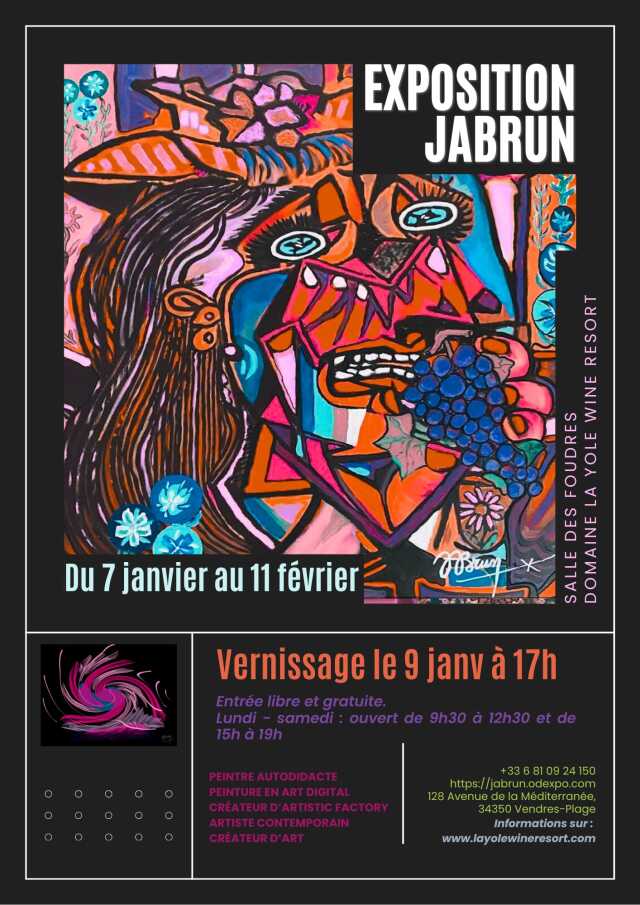 VERNISSAGE PEINTURE NUMÉRIQUE JABRUN