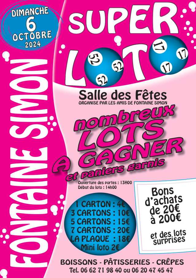 Loto des amis de Fontaine Simon