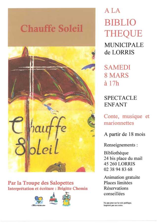 Spectacle enfants Chauffe soleil : contes, musique et marionnettes