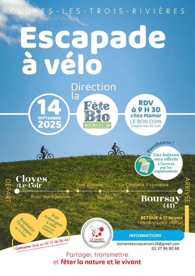 Escapade à vélo vers la fête bio de Boursay