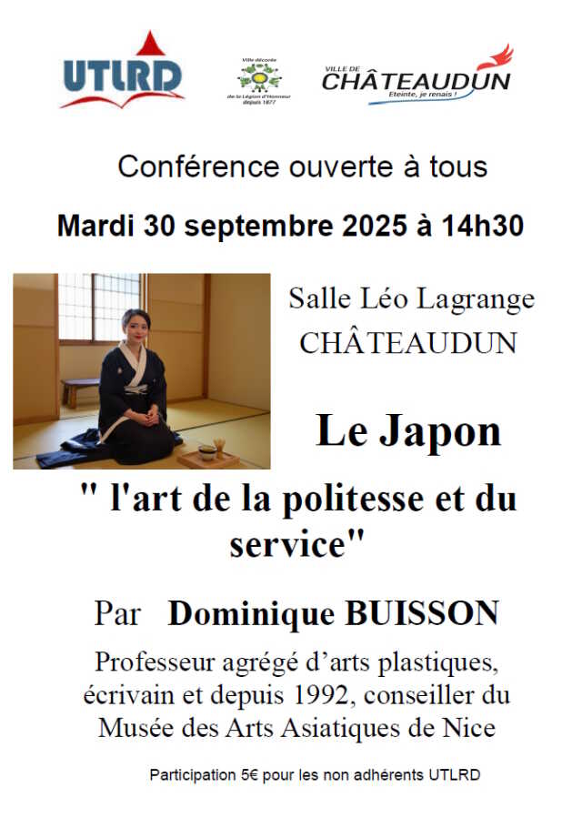 Conférence - Le Japon, l'art de la politesse et du service