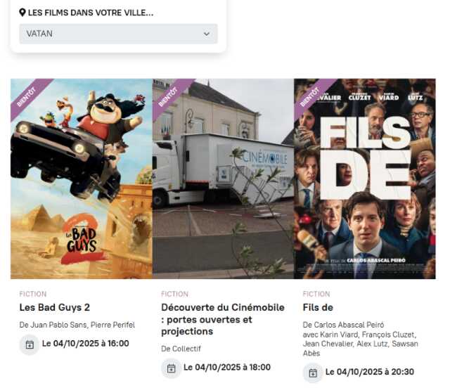 Cinémobile d'octobre