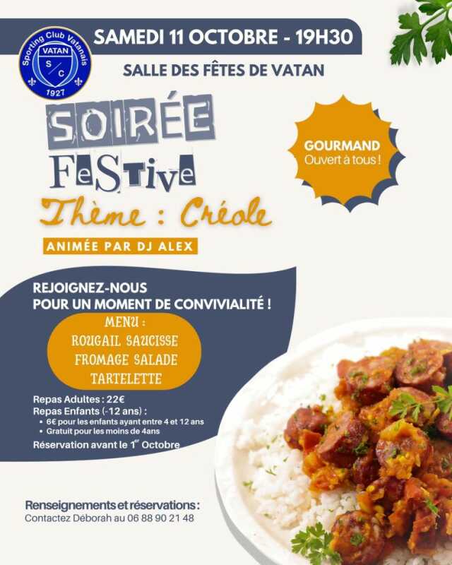 Soirée Créole du SC Vatan