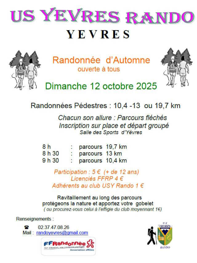 Randonnée pédestre d'automne