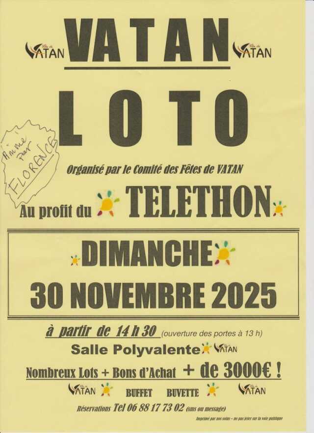 Loto au profit du Téléthon