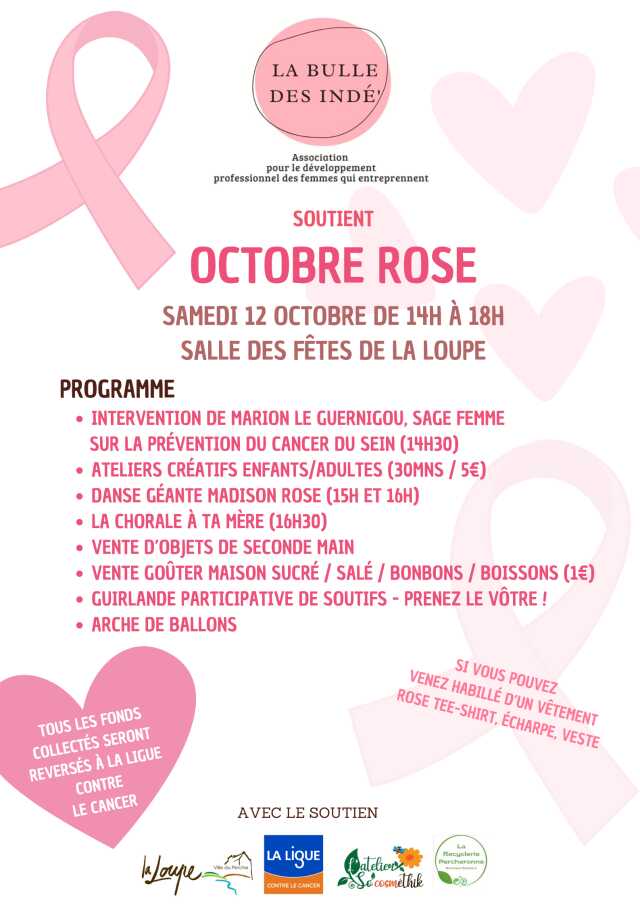 LA BULLE DES INDES SOUTIENT OCTOBRE ROSE