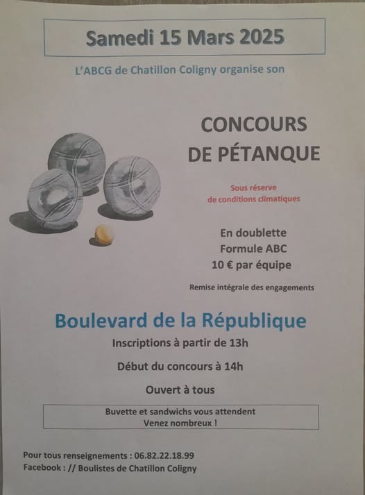 Concours de pétanque