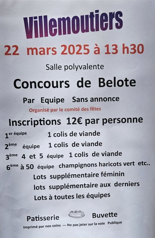 Concours de belote