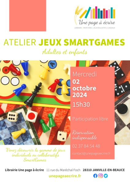 Atelier jeux SmartGames enfants et adultes