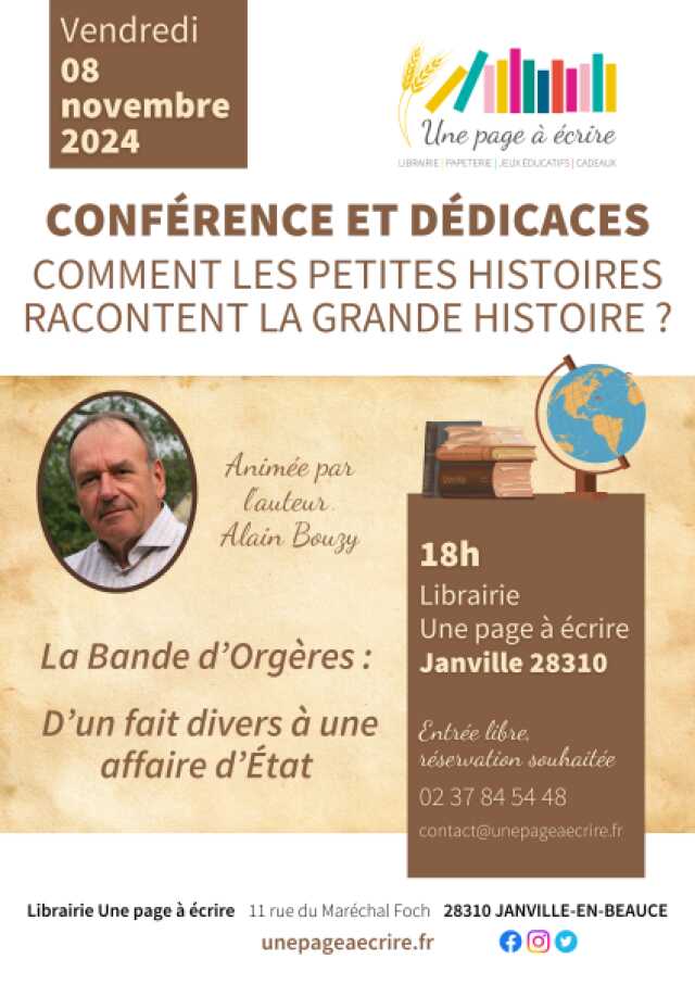 Conférence et Dédicaces - Comment les petites histoires racontent la grande histoire ?