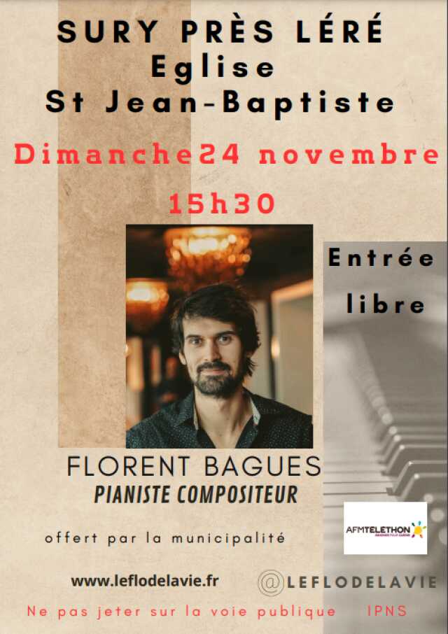 Concert : Florent Bagues, pianiste compositeur