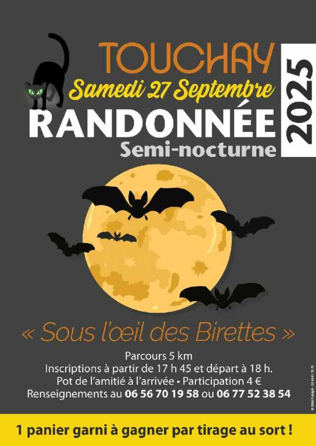 Randonnée semi nocturne à Touchay