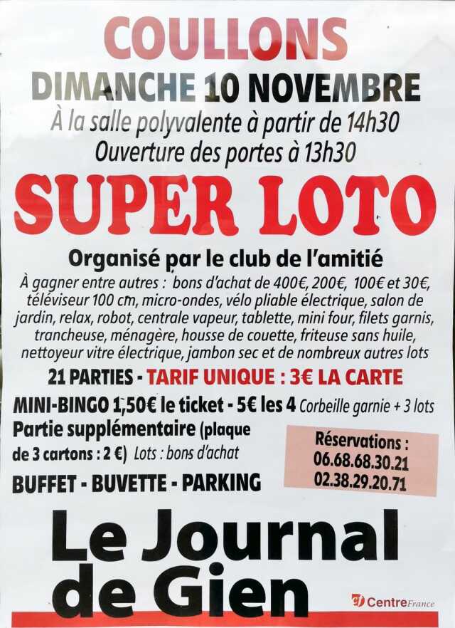 Super Loto - Club de l'Amitié