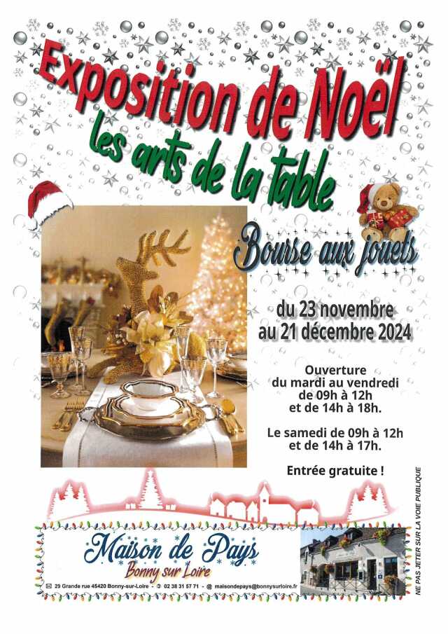 Exposition de Noël : les arts de la table