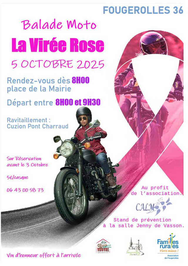 2eme balade moto La virée rose