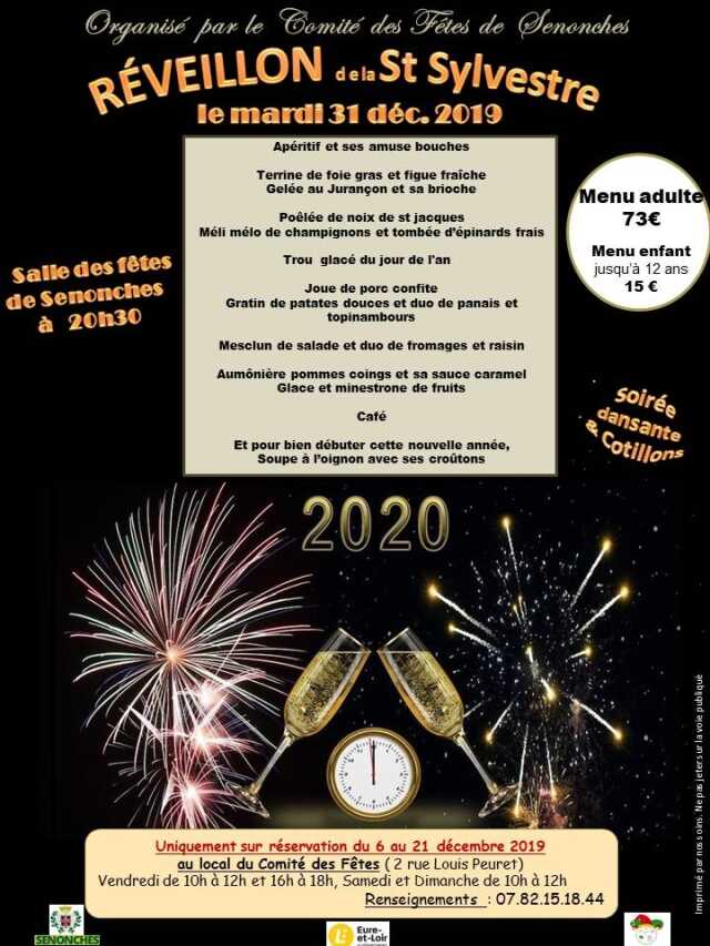 Eure Et Loir Repas Degustation Fete Reveillon De La Saint Sylvestre Agenda Senonches 28250