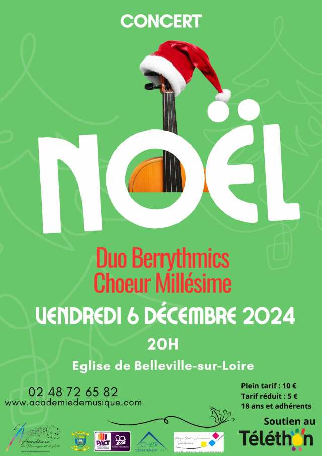 Concert de Noël avec Duo Berrythmics  et Choeur Millésime