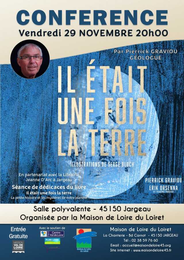 Conférence : Il était une fois la Terre par Pierrick GRAVIOU Géologue