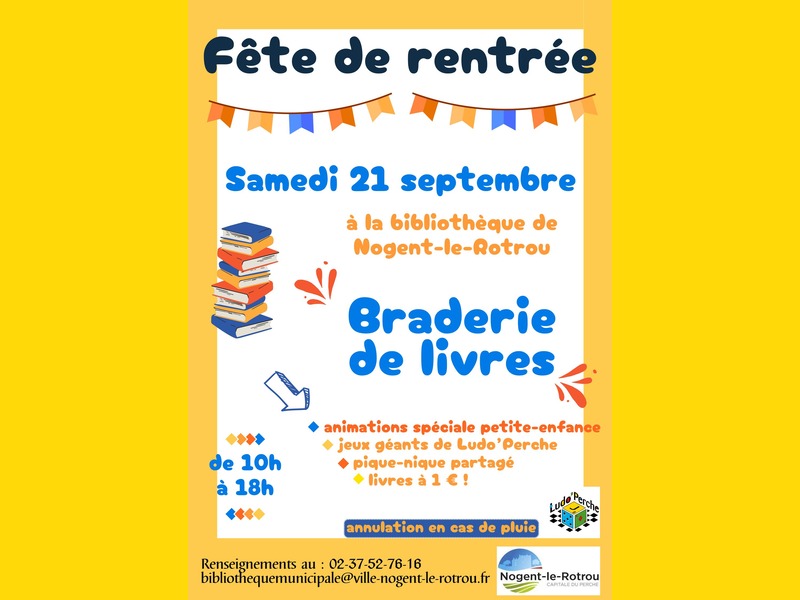 Fête de la rentrée 2024 I Braderie livres jeunesse