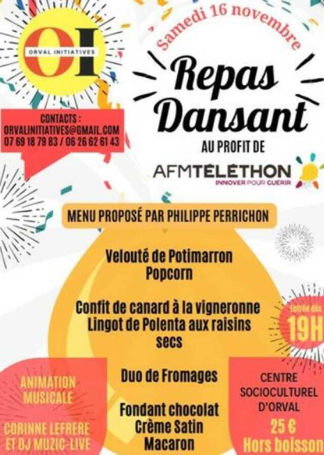 Repas dansant au profit du Téléthon