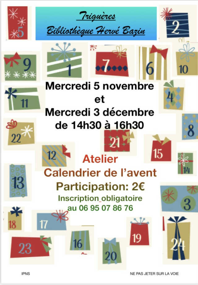 Atelier Calendrier de l'Avent