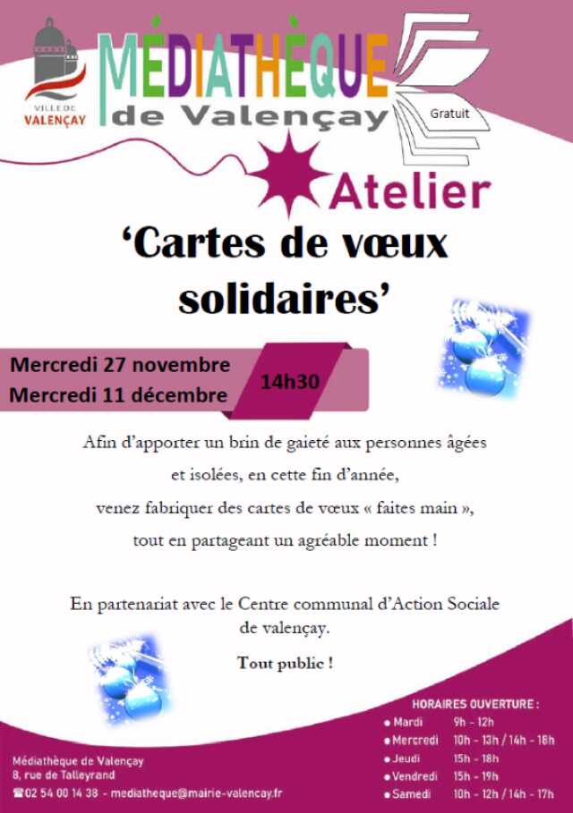 Atelier : carte de voeux solidaires