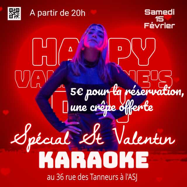 Soirée Karaoké Spécial St Valentin à ASJ