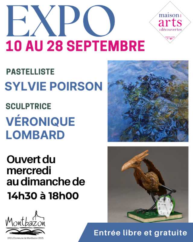 Exposition Maison des Arts, Véronique LOMBARD, sculptrice et Sylvie POIRSON, pastelliste