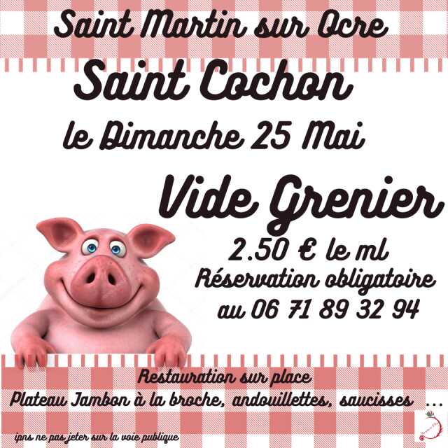 Grand Vide Grenier de la Saint Cochon