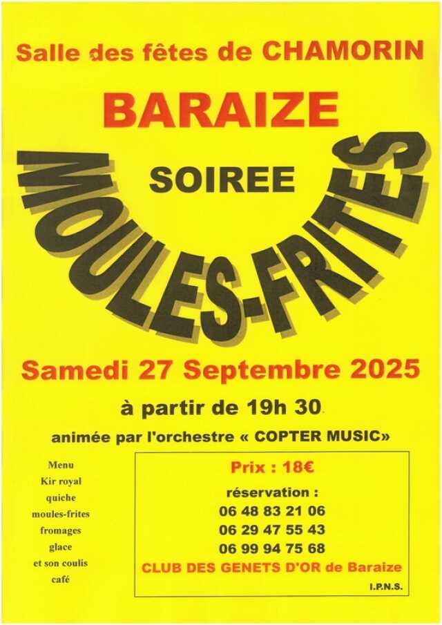 Repas dansant moules frites