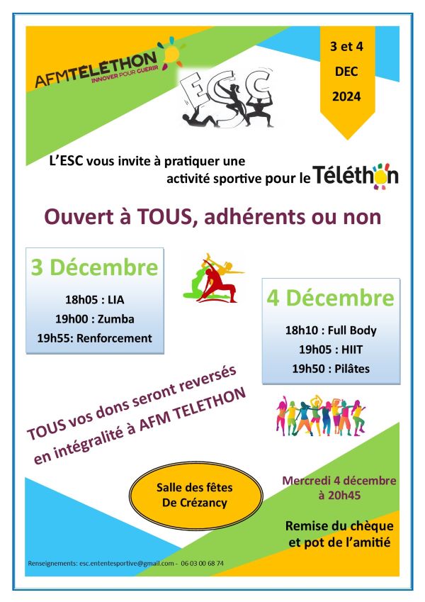 Téléthon : Activités sportives