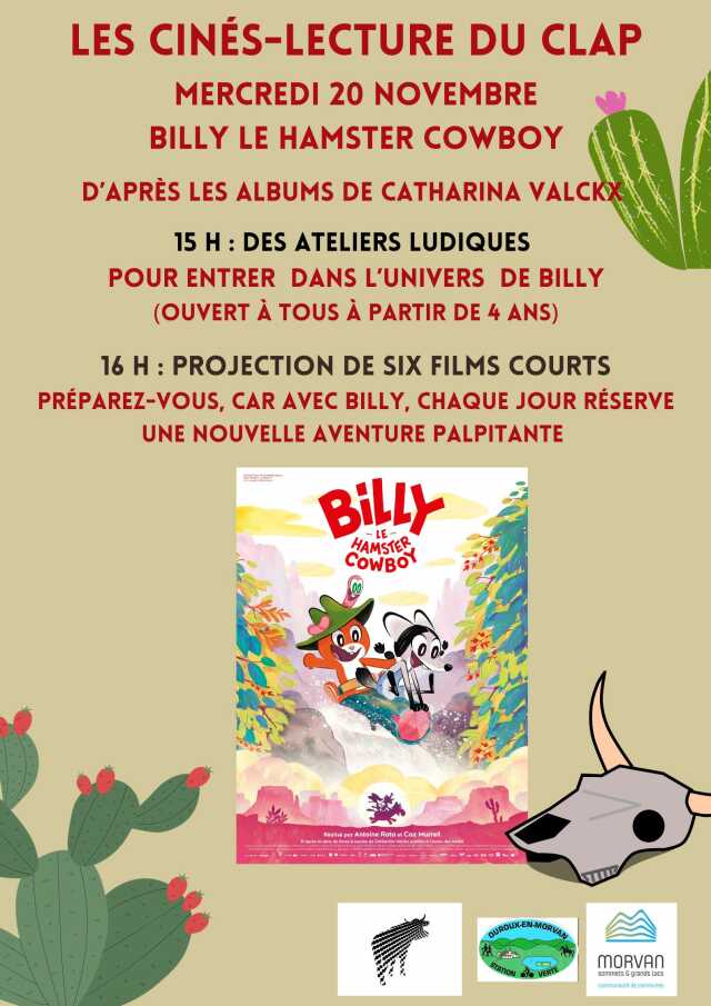 Ciné-lecture du CLAP : Billy le Hamster Cowboy