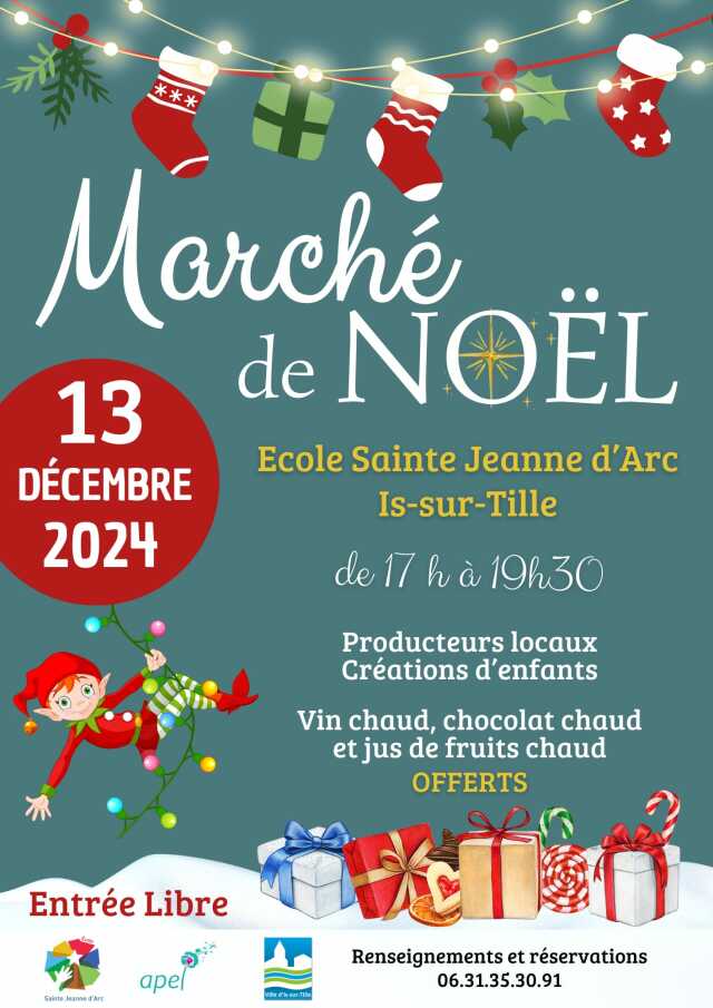 Marché de Noël Ecole Sainte Jeanne d'Arc Is sur Tille