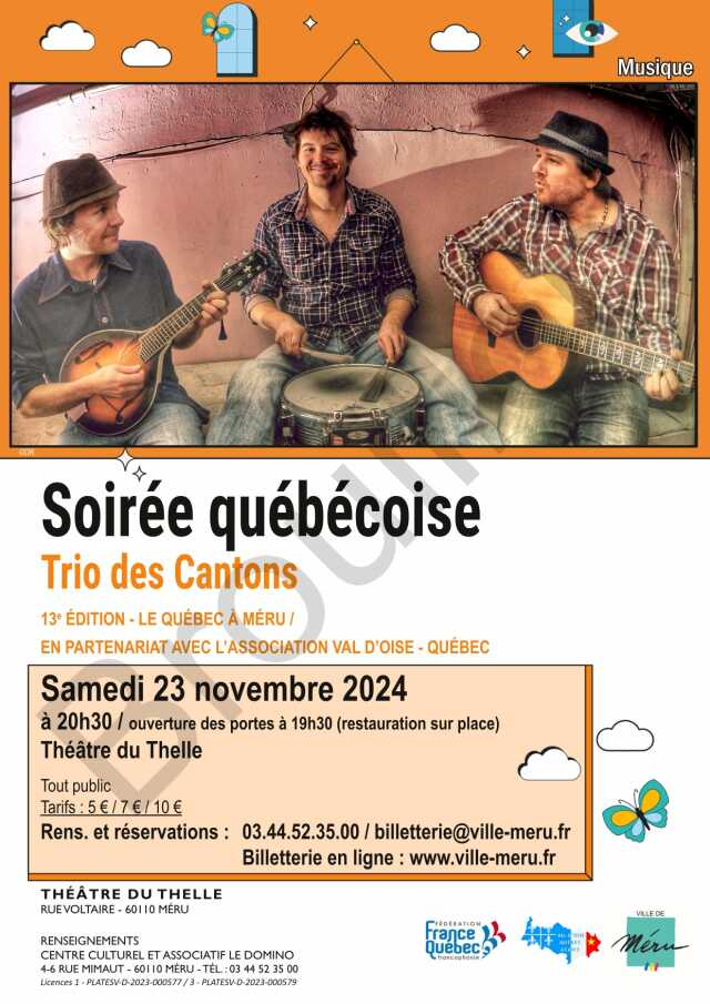 Soirée québécoise - Trio des Cantons