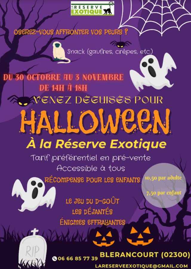 Halloween à la réserve exotique