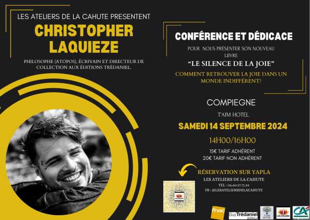 Conférence et Dédicace de Christopher Laquièze, Philosophe (Atopos)
