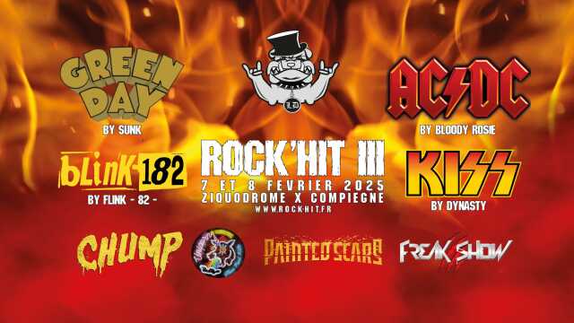 ROCK'HIT/GREEN DAY,BLINK 182,KISS,AC/DC(tributes)/ UNIPORN,CHUMP,...