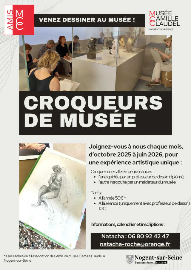 Les Croqueurs de Musée avec les Amis du Musée Camille Claudel à Nogent-sur-Seine