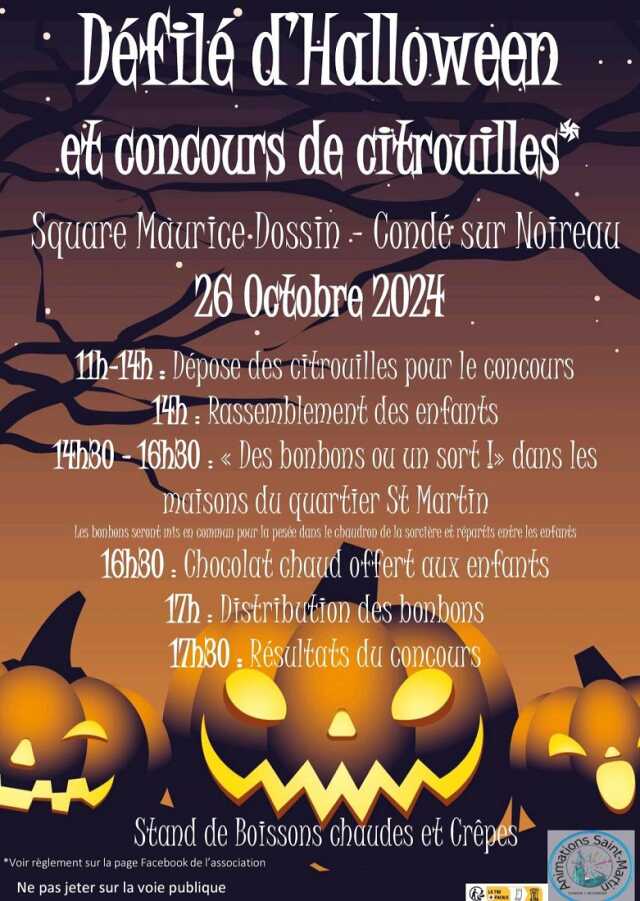 Défilé d'Halloween et concours de citrouilles au quartier Saint-Martin de Condé-sur-Noireau