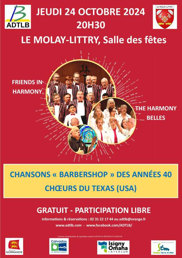 Concert de chants « Barbershop » par deux chœurs du Texas (USA) : Friends in Harmony et The Harmony Belles