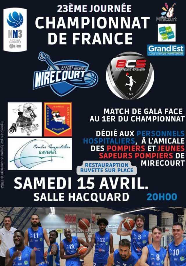 Match de Basket NM3 - Effort Basket Mirecourt contre Étoile Sportive Prisse Macon