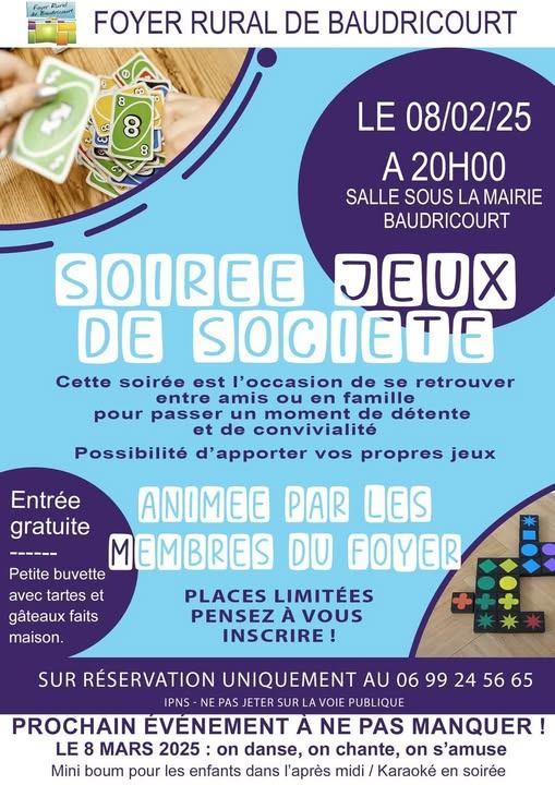 SOIRÉE JEUX DE SOCIÉTÉ