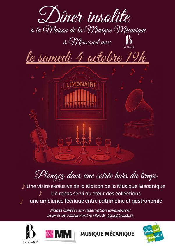 Dîner insolite à la maison de la musique mécanique