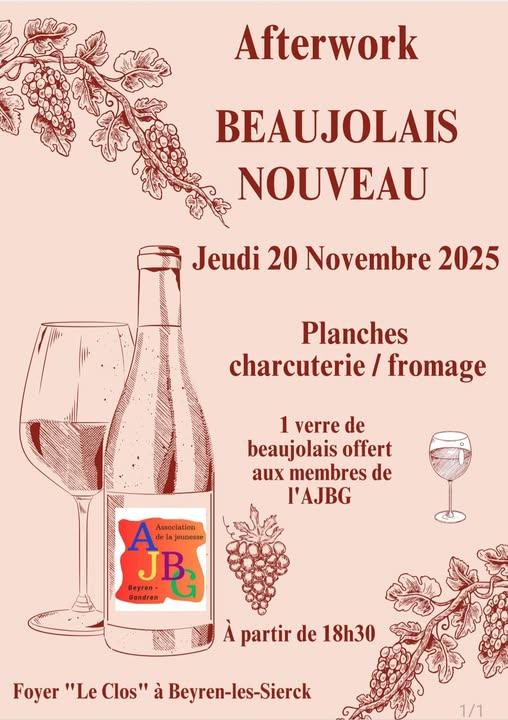 Soirée afterwork - Beaujolais nouveau