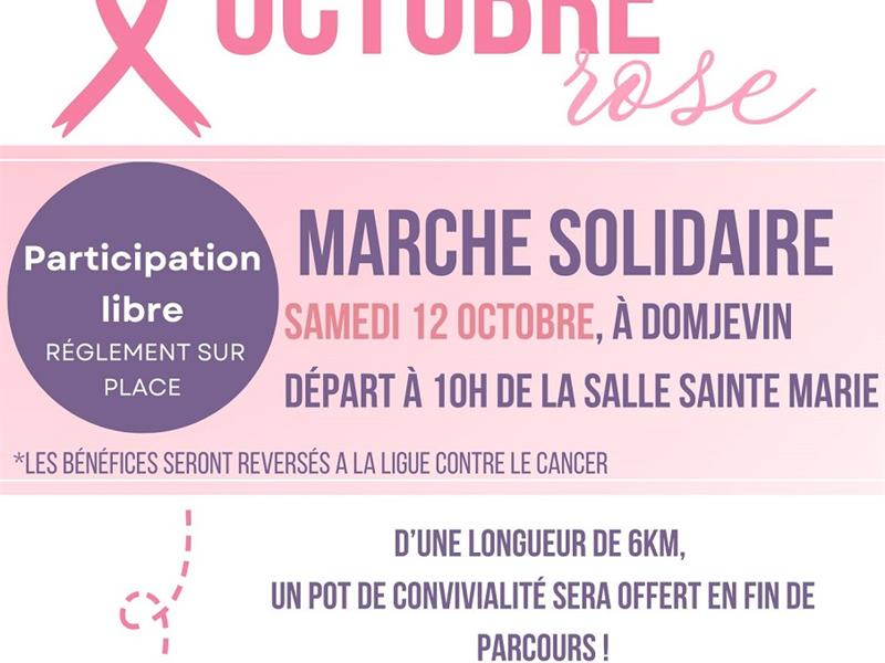 MARCHE SOLIDAIRE OCTOBRE ROSE