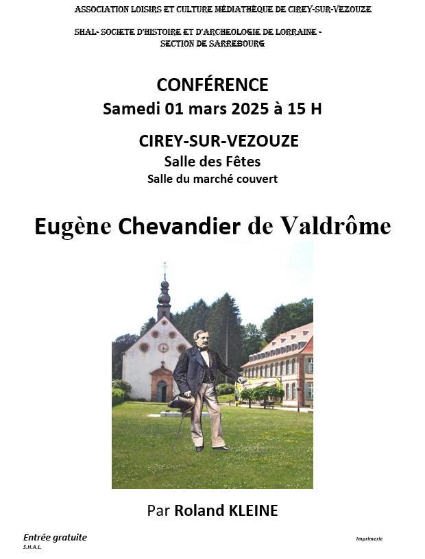 CONFÉRENCE - EUGÈNE CHEVANDIER DE VALDRÔME