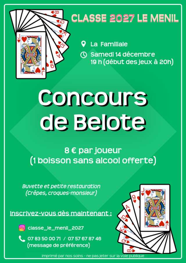 CONCOURS DE BELOTE