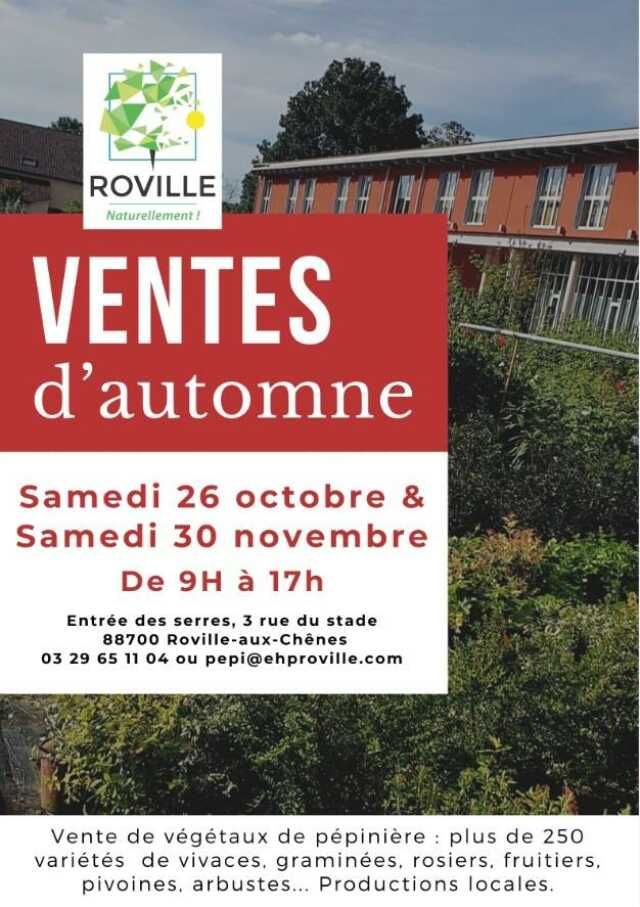 MARCHÉ D'AUTOMNE À L'ECOLE D'HORTICULTURE